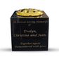 Granite Memorial Vase - Solid Granite - Free Personalised Gold Engraving – Includes Metal Flower Pot Insert