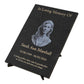 Granite Memorial Etched Portrait Plaque, Add a Portrait, Personalized Text and Stand Included