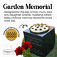 Granite Memorial Vase - Solid Granite - Free Personalised Gold Engraving – Includes Metal Flower Pot Insert