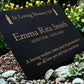 Granite Memorial Plaque, Candle Design, Personalised Engraved Tribute