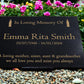 Granite Memorial Plaque, Candle Design, Personalised Engraved Tribute