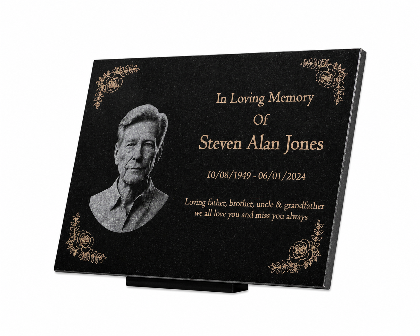 Memorial Plaques With a Photo
