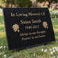 Granite Memorial Plaque, Roses, Personalized, Stand Included