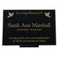 Granite Memorial Plaque, Doves, Personalized, Stand Included