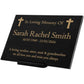 Granite Memorial Plaque, Crosses, Personalized, Stand Included