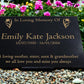 Granite Memorial Plaque, Daffodil, Stand Included