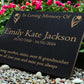 Granite Memorial Plaque, Daffodil, Stand Included