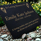 Granite Memorial Plaque, Daffodil, Stand Included