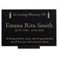 Granite Memorial Plaque, Candle Design, Personalised Engraved Tribute