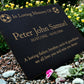Granite Memorial Plaque, Soccer Ball, Stand Included