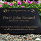 Granite Memorial Plaque, Soccer Ball, Stand Included