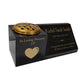 Granite Memorial Vase and Plaque Combination – Heart Design, Solid Granite (16x6x6”) with Flower Pot Insert