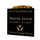 Granite Memorial Vase- Solid Granite – Free Personalised Gold Engraving, Hands with Dove  – Includes Metal Flower Pot Insert