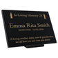 Granite Memorial Plaque, Candle Design, Personalised Engraved Tribute
