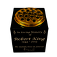 Granite Memorial Vase- Solid Granite – Free Personalized Gold Engraving, Musical Notes – Includes Metal Flower Pot Insert