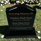 Granite Memorial Ogee Headstone for Two Names, Free Personalised Gold Engraving, Polished Black Granite