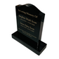 Granite Memorial Ogee Headstone for Two Names, Free Personalised Gold Engraving, Polished Black Granite