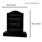 Granite Memorial Ogee Headstone for Two Names, Free Personalised Gold Engraving, Polished Black Granite