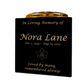 Granite Memorial Vase- Solid Granite – Free Personalized Gold Engraving, Orchid 2 – Includes Metal Flower Pot Insert