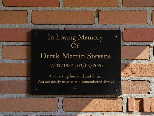 Granite Memorial Wall Mounted Plaque