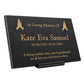 Granite Memorial Plaque, Praying Design, Personalised Engraved Tribute