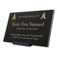 Granite Memorial Plaque, Praying Design, Personalised Engraved Tribute