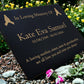 Granite Memorial Plaque, Praying Design, Personalised Engraved Tribute