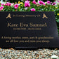 Granite Memorial Plaque, Praying Design, Personalised Engraved Tribute