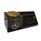 Granite Memorial Vase and Plaque Combination – Robin Design, Solid Granite (16x6x6”) with Flower Pot Insert