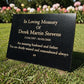 Granite Memorial Plaque, Personalized, Stand Included