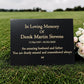 Granite Memorial Plaque, Personalized, Stand Included