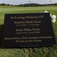 Granite Memorial Plaque for Two Names, Free Personalised Gold Engraving, Polished Granite