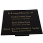 Granite Memorial Plaque for Two Names, Free Personalised Gold Engraving, Polished Granite