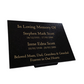 Granite Memorial Plaque for Two Names, Free Personalised Gold Engraving, Polished Granite