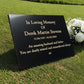 Granite Memorial Plaque, Personalized, Stand Included