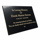 Granite Memorial Plaque, Personalized, Stand Included