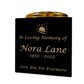Granite Memorial Vase- Solid Granite – Free Personalized Gold Engraving, Sunset– Includes Metal Flower Pot Insert