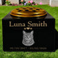 Cat Memorial Granite Photo Small Vase