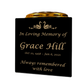 Granite Memorial Vase- Solid Granite – Free Personalized Gold Engraving, Swan 1 – Includes Metal Flower Pot Insert