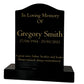 Granite Memorial Ogee Headstone – Small Size- Free Personalised Engraving