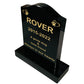 Granite Memorial Ogee Pet Headstone – Small Size with Paw & Heart - Free Personalised Engraving