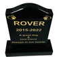Granite Memorial Ogee Pet Headstone – Small Size with Paw & Heart - Free Personalised Engraving