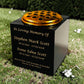 Granite Memorial Vase for Two Names, Free Personalised Gold Engraving, Solid Granite