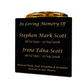 Granite Memorial Vase for Two Names, Free Personalised Gold Engraving, Solid Granite
