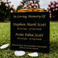 Granite Memorial Vase for Two Names, Free Personalised Gold Engraving, Solid Granite