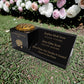 Granite Vase Plaque, Combination for Two Names, Free Personalised Gold Engraving Polished