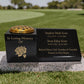 Granite Vase Plaque, Combination for Two Names, Free Personalised Gold Engraving Polished