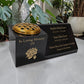 Granite Vase Plaque, Combination for Two Names, Free Personalised Gold Engraving Polished