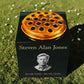 Granite Memorial Vase Engraved Photo Solid Granite Free Personalised Gold Engraving Includes Metal Flower Pot Insert
