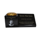 Granite Memorial Vase with Portrait and Plaque Combination, Solid Granite, 16x6x6inchs, 20KG, Includes Flower Pot Insert